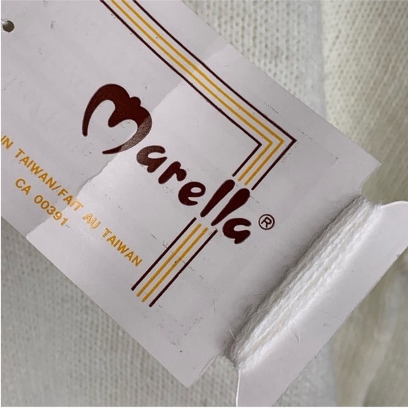 MARELLA NWT Vintage Appliqué V-Neck Sweater - Picture 3 of 10